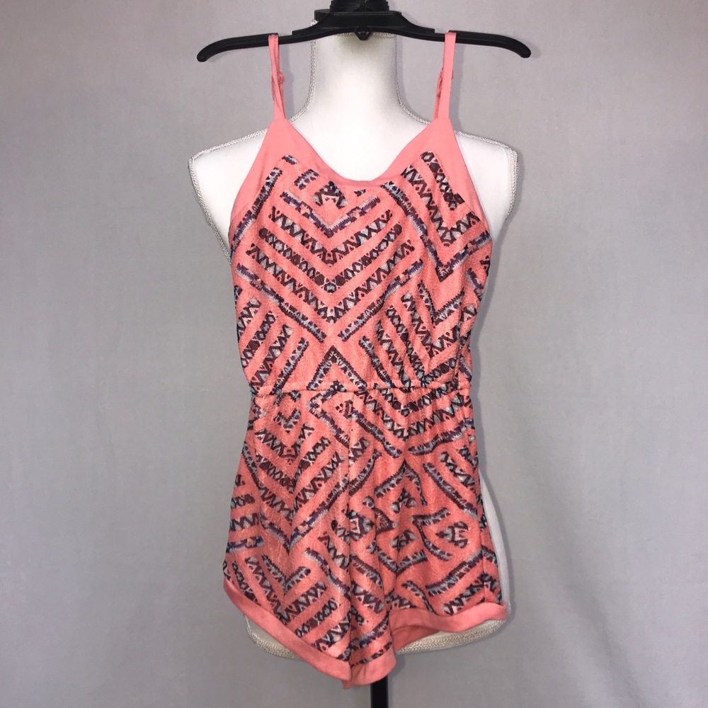love, fire • Girls S • Coral Romper